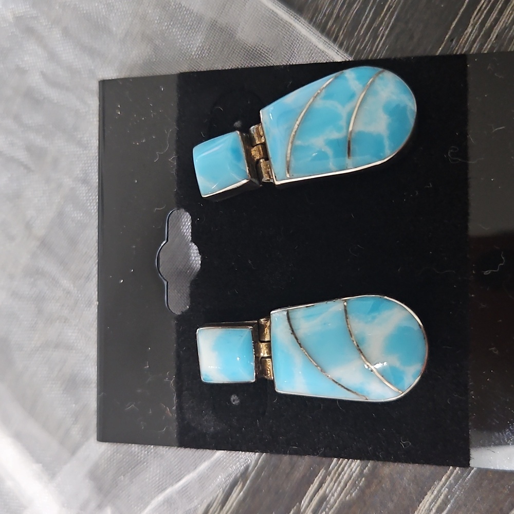 Silver Turquiose Post Earrings